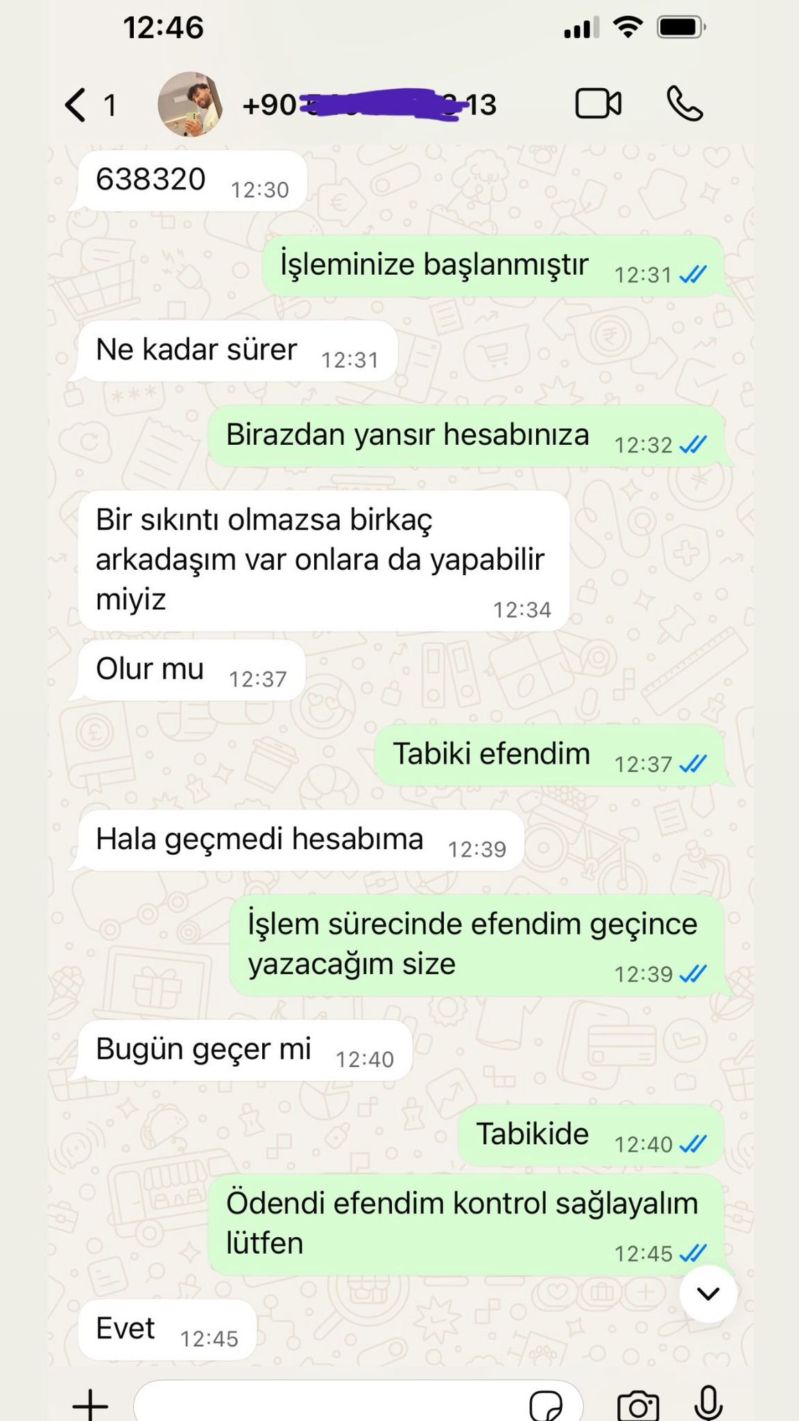 Müşteri referansı - Hızlı işlem